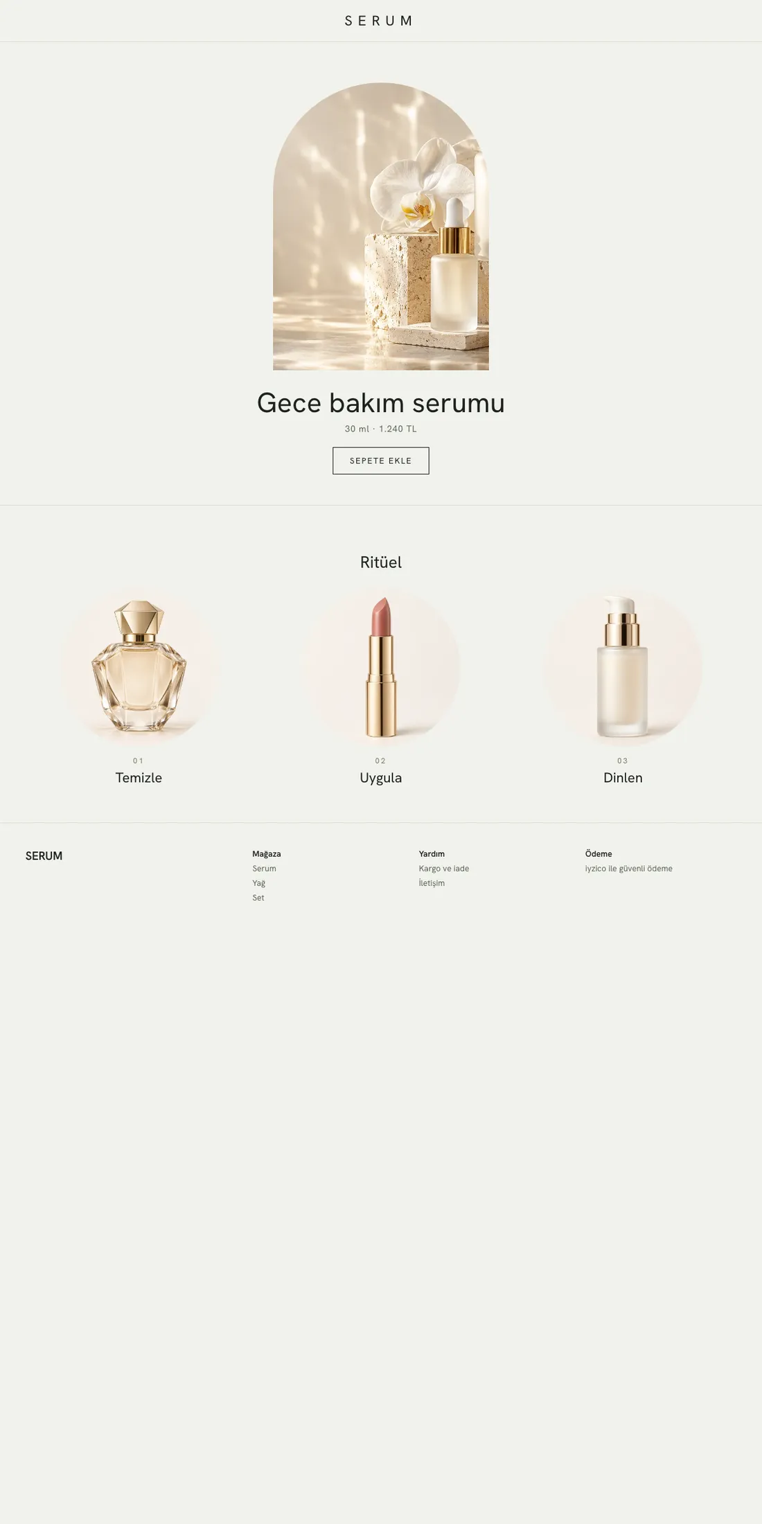 Serum teması, Adaçayı renk ön ayarı